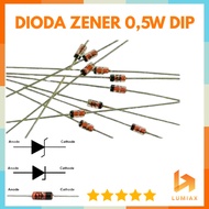 2.7v Zener Diode 0.5w Diode 2v7 1/2 w 2.7 v 1/2w 0.5 w DIP