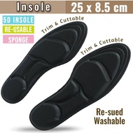 Eco-Store [2 Pairs] Sponge Cushion Foot Shoe Insole Foot Care (Size: 25 cm x 8.5cm)
