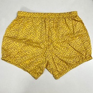 Iyengar yoga shorts - Lemon geometric (homemade)