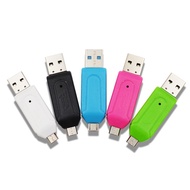 2-in-1 Card Reader USB Memory Card Reader USB OTG To USB Adapter Random Color Card Reader/