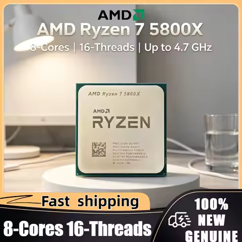 AMD Ryzen 7 5800X 7nm L3=32M AM4 Socket 3.8 GHz Up to 4.7 GHz 8-Cores 16-Threads Desktop Processor 3