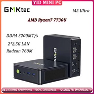 GMK M5 Ultra MINI PC AMD R7 7730U DDR4 3200MHz M.2 2280 SSD Windows 11 Pro WIFI6E BT5.2 Desktop 1 Ye