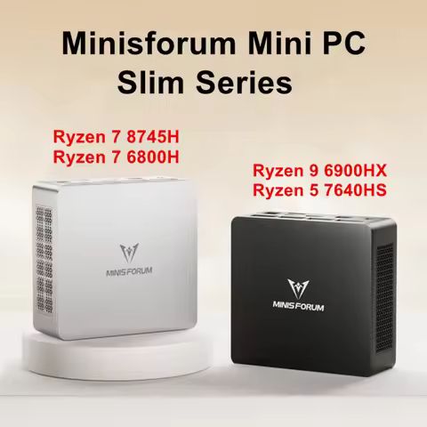 MINISFORUM Slim Series Mini PC UM870 AMD Ryzen 7 8745H USB4.0 2*DDR5 2*PCIE4.0 2.5G LAN Windows 11 N