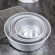 [Ready stock ] 2/4/6/8/10 Inch Aluminum  Alloy Round Shape Removable Bottom Cake Mould 阳级活底铝制戚风蛋糕模具