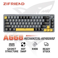 ZIFRIEND AG68 Gaming Keyboard Gasket Structure Hotswap Rgb Backlit Wired Mechanical Keyboard