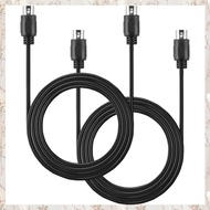 (MDQS) 2-Pack 5-Pin DIN MIDI Cable, 3-Feet Male to Male 5-Pin MIDI Cable for MIDI Keyboard,Keyboard