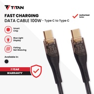 Titan DL-18-CC 100W-Type-C To Type-C Fast Charging Data Charger Cable