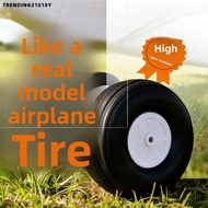 TRENDING21018Y Tail Fxed Wing Aircraft Wheels Hub, Rubber Black Kids Plane Toy Parts, 0.75" - 5" Inc