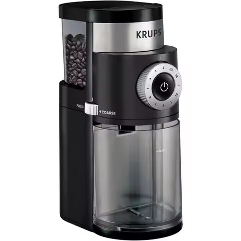 KRUPS Precision Burr Coffee Grinder: 12 Settings, 8 oz Capacity for Drip, French Press, Espresso, Po
