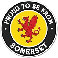 2 x 10cm Proud Somerset Vinyl Stickers - Flag to Be from England County UK GB Patriotic Travel Decal