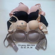 Thailand 9685 thick padded breast lift bra with underwire, 4cm thick foam, horizontal cups, A cup fo