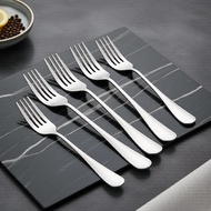 6-Pack 304 Stainless Steel Fruit Forks – Elegant 2-Tine & 3-Tine Dessert Forks