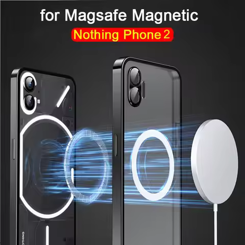 Shockproof Case for Nothing Phone 2 Magsafe Magnetic Metal Frame Phone Cover for Nothing Phone 2 1 W