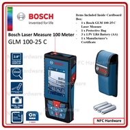 BOSCH GLM 100-25 C Laser Measure 100 Meter (With Bluetooth) GLM 100-25C