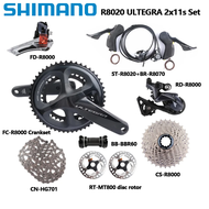 Shimano Ultegra R8020 Shifter R8070 Hydraulic Disc Brake Groupset Flat Mount 2x11 Speed R8000 Cranks