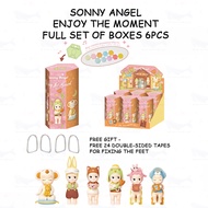 6pcs Whole box set Sonny Angel mini figure Enjoy The Moment Series Cute Mobile desktop decorations