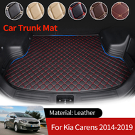 Leather Car Boot Liner Cargo Rear Trunk Mats Luggage FLoor Tray Waterproof Carpet for Kia Carens Ron