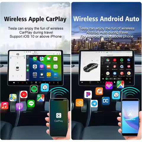 CarlinKit T2C CarPlay Wireless Android Auto Adapter for Tesla Model 3 Model Y Model X Model S Spotif