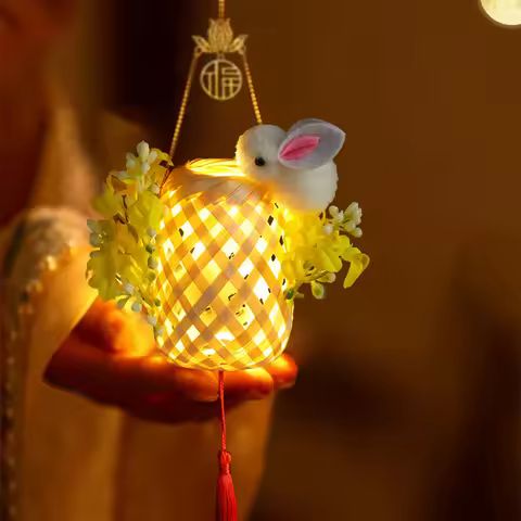 Bamboo Lanterns Mid-Autumn Festival Lantern Handmade Material Package Chinese Lantern Decoration Han