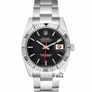 【大眾名錶】ROLEX 勞力士 116264 Datejust 黑面紅針 爬山虎 日期窗 錶徑36mm 大眾名錶G173