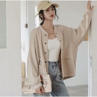 Cardigan TWO POCKET (B41) CARDI OUTER OVERSIZE WOMEN'S RECENT JACKET