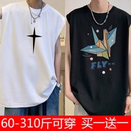 加肥加大码背心男港风夏季休闲宽松无袖t恤男装百搭透气运动25.6.9Fat and plus size vest for men, style, summer casual, widecjqud2q6