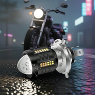 White Spotlight H4/H6/BA20D LED Motorcycle Headlight Bulb, Ultra Bright Hi/Lo Beam  Lampu Hadapan Mo