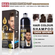 LOVEWARMTH WOYORO HAIR COLOR SHAMPOO DYE |  DARK CHOCOLATE / NATURAL BLACK | For Hair Moustache Bear