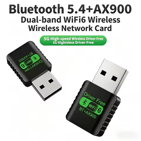 1pcs 2-in-1 WiFi 6 AX900M USB Adapter with Bluetooth 5.4, Dual Band 2.4G+5GHz Wireless Network Card 