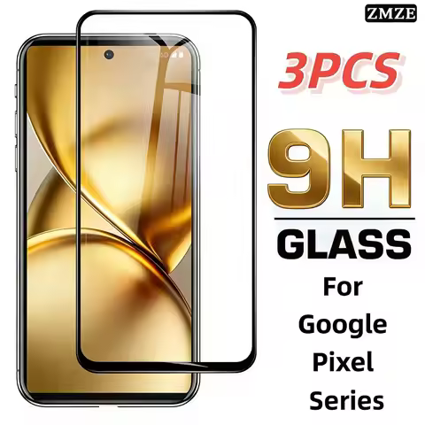 3Pcs Full Screen 9H Tempered Glass Protector for Google Pixel 10 10A 9 9A Pro XL Anti Fingerprint Ea