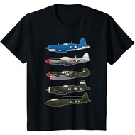 American Planes WW2 Warbirds P51 Mustang B-17 Fortress Gift T-Shirt