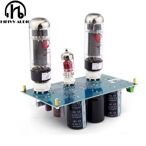 HiFi EL34 Single-Ended Class A Tube Amplifier DIY Kit Stereo Audio Amp PCB Board with 12ax7 Tube Opt