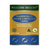 澳洲直送🇭🇲Wealthy Health富康 750mg 鯊魚軟骨素365粒 😊鯊魚軟骨天然含有鈣和糖胺聚醣💜如軟骨素💙據報導，鯊魚軟骨具有抗發炎和鎮痛作用💚可能有助於減輕關節疼痛和發炎💛全新貨：20