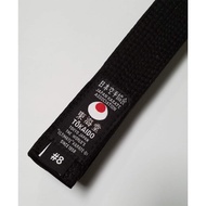 Tokaido Karate Belt, Black Cotton Belt - JKA (#2/235cm - 93" inches)