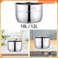 [WishshopeehhhMY] Rice Cooker Stainless Steel Inner Pot Pressure Cooker Liner Easy to Clean Large