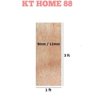 [1ft x 3ft] Papan Plywood / Solid Plywood 9mm 12mm