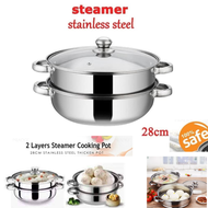 Dandang Steamer Panci Kukus Stainless 28-Steamer Pan