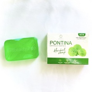 ( ก้อนใหญ่ ) สบู่ใบบัวบกพรทิน่า Pontina Face Clear Soap ขนาด 70 กรัม