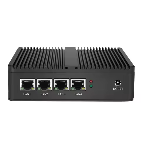Fanless Mini PC Firewall Router Intel Celeron J1900 N2830 4x 2.5G Ethernet Support Windows Linux Pfs