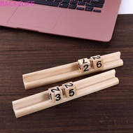 BACK2LIFE Wood Domino Racks Domino Games Professional Player Wooden 4 Racks Mahjong Domino Trays Hol