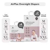 Applecrumby Airplus Overnight Tape Diapers