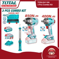Total TOSLI241195 Li-ion 3 Pcs Combo Kit 450NM & 850NM Impact Wrench + Work Lamp