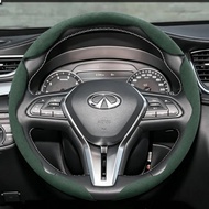 ydySteering Wheel Cover Suitable for Infiniti Breathable Hole Leather Q50 G37 FX35 G35 Q45 QX50 QX60