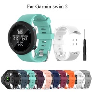 ♧ Silikonowy pasek do zegarka do Garmin Swim 2 smartband z zegarkiem zapasowa opaska bransoletka Correa z narzędziem do Garmin Swim2