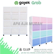 TRIPLE CLUB FLIP 4 SUSUN / LEMARI PLASTIK 4 SUSUN CLUB MURAH TCF 4