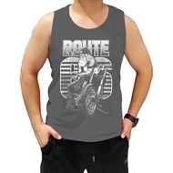 MEN'S SINGLET SLEEVELESS T-SHIRT MEN'S LEKBONG/ SCREEN PRINTING ROUTE66 MEN'S UNDERSHIRT/ ADULT MEN'