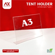 Acrylic Table Brochure Holder A3 L Type Acrylic Tent Card Holder A3 A3 L Landscape Type/