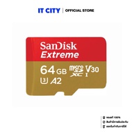SanDisk Extreme microSDXC SQXAH 64GB V30 U3 C10 A2 UHS-I 170MB/s R 80MB/s W 4x6 Lifetime Limited ME6