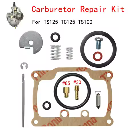 Carburetor Rebuild Repair Kit For TS125 TS125N TS100 TC125 TC100 DS100 DS125 2-Stroke With Gasket Je