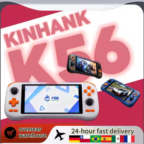 KINHANK K56 Handheld Game Console 5.5'' Touch Screen 50 Emulators PS1/PSP/DC/SS 5000mAh WIFI5 Androi